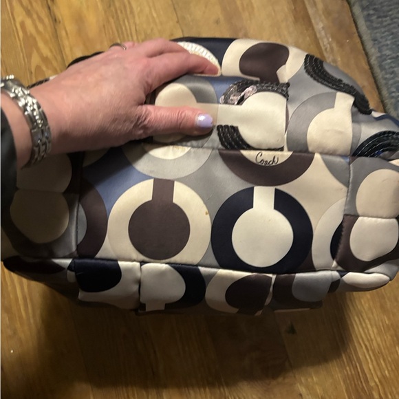 Coach Blue and Gray optic c purse - Picture 5 of 10